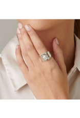 Uno de 50 Uno de 50 ANI0609BPLM My Talisman Silver Band With Pearl Ring