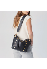 Hammitt Hammitt  Daniel Medium Black Brushed Gold Red Zip Tote 7621