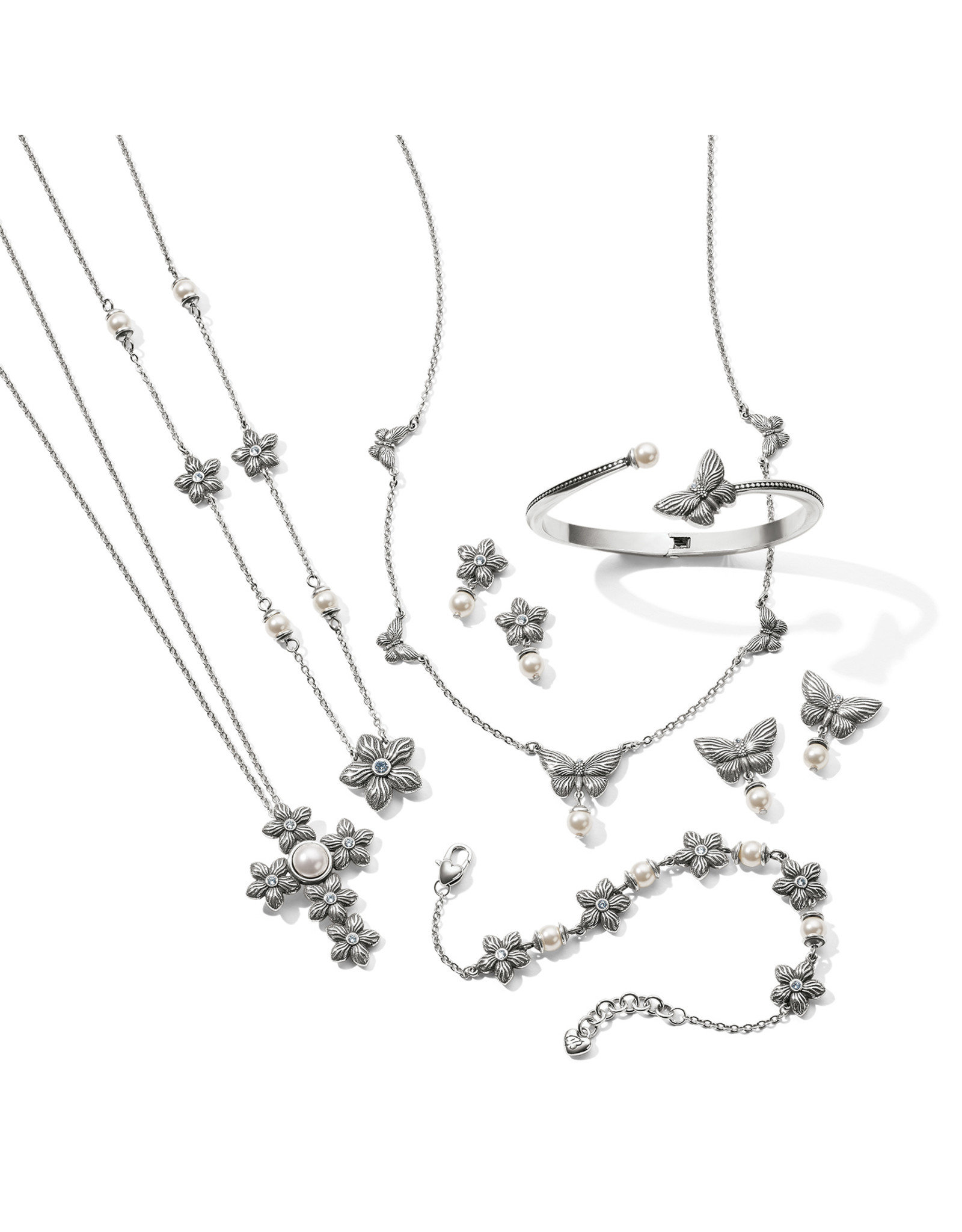 Brighton Brighton JA8403 Bloom Butterfly Pearl Post Drop Earring