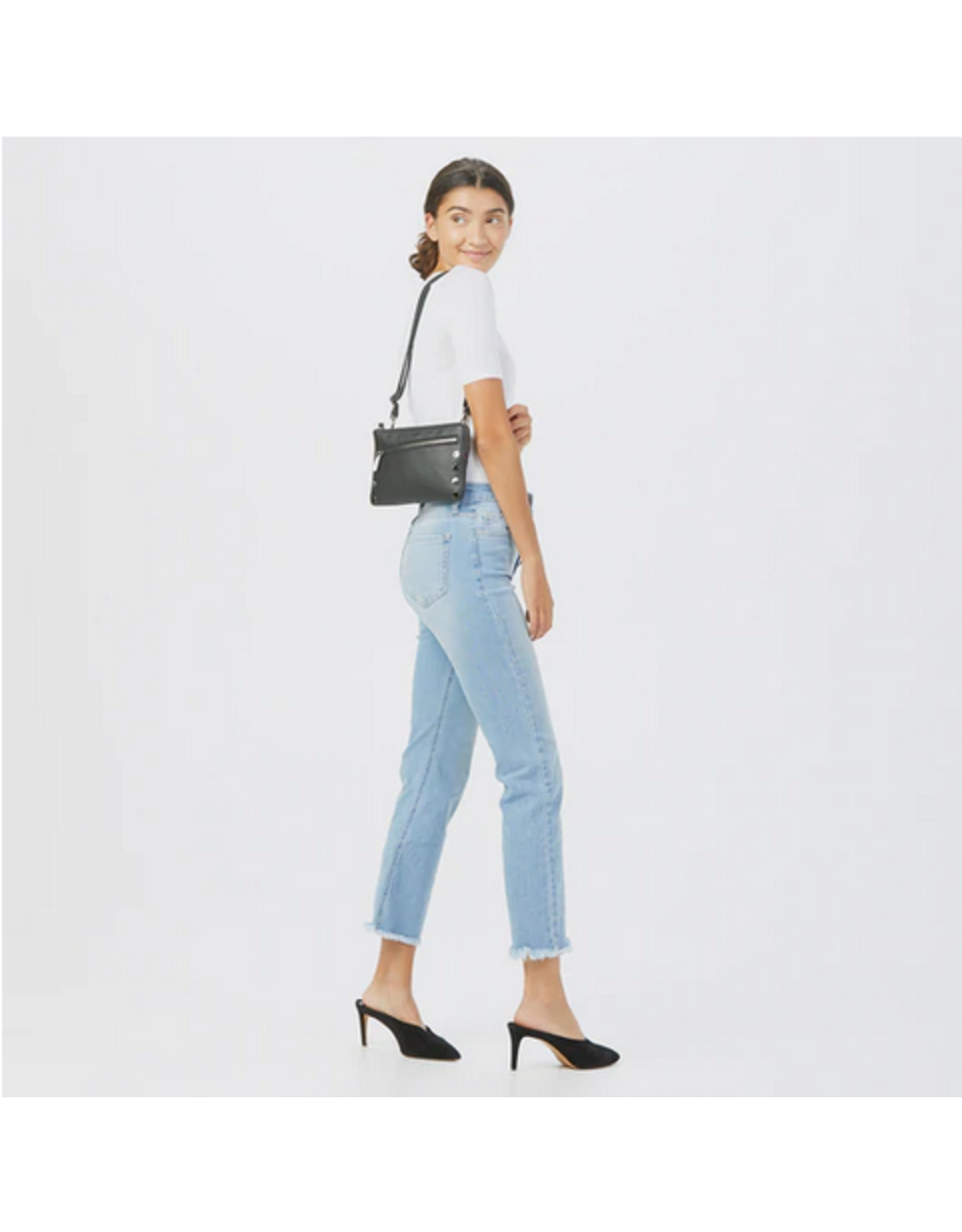 Hammitt Hammitt Nash Small Black Gunmetal Handbag 14697