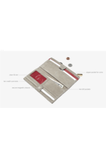 Hammitt Hammitt 110 North Grey Natural Brushed Gold Wallet 4584
