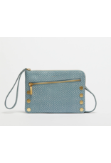 Hammitt Hammitt Nash Small Bay Blue Snake Brushed Gold Handbag 16514