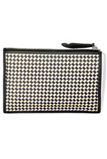 Brighton Brighton E54773 Black White Mosaic Pouch OOL