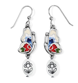 Brighton Brighton JA8803 Blossom Hill Butterfly Shell French Wire Earrings