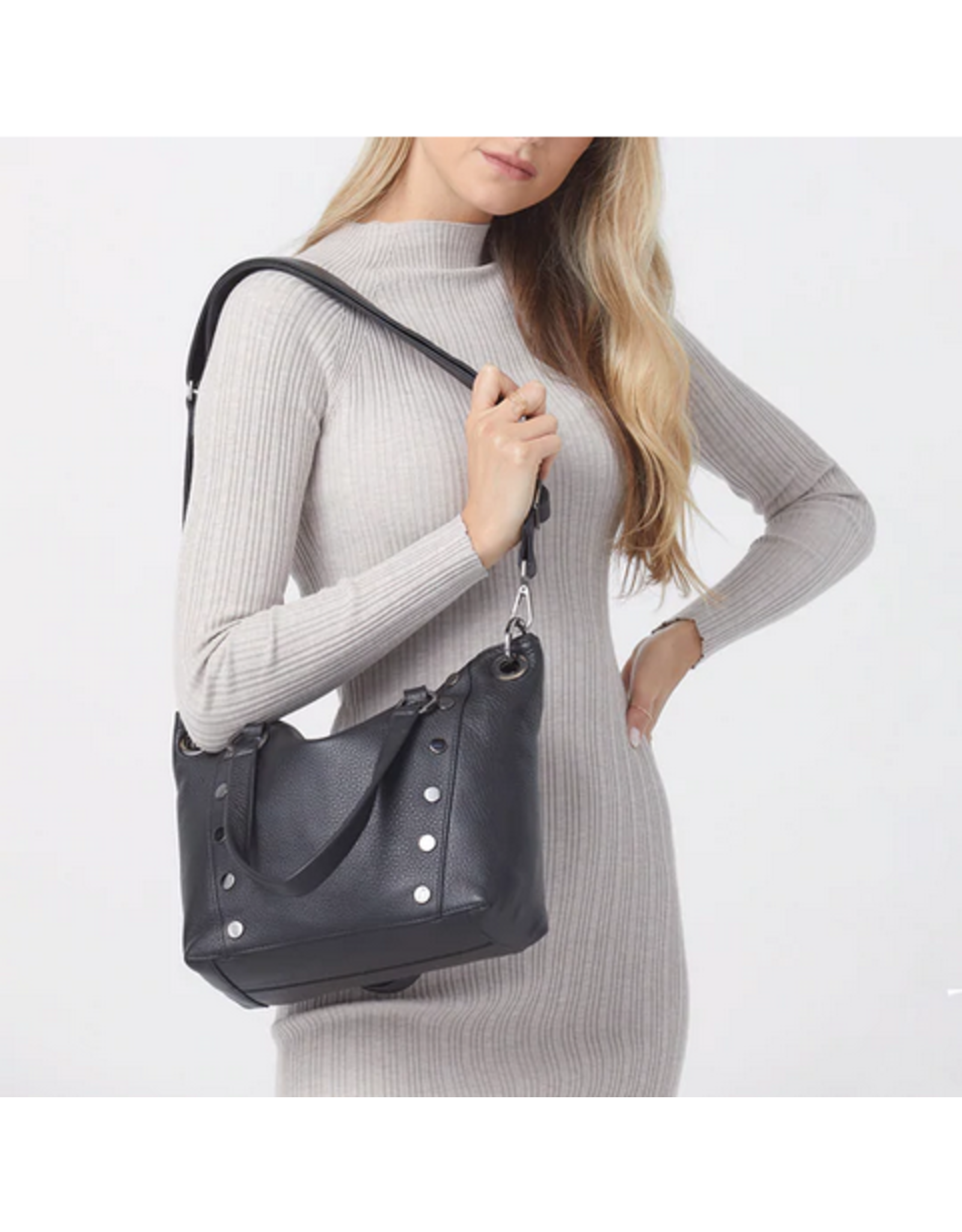 Hammitt Hammitt Daniel Medium Black Gunmetal Tote 7621