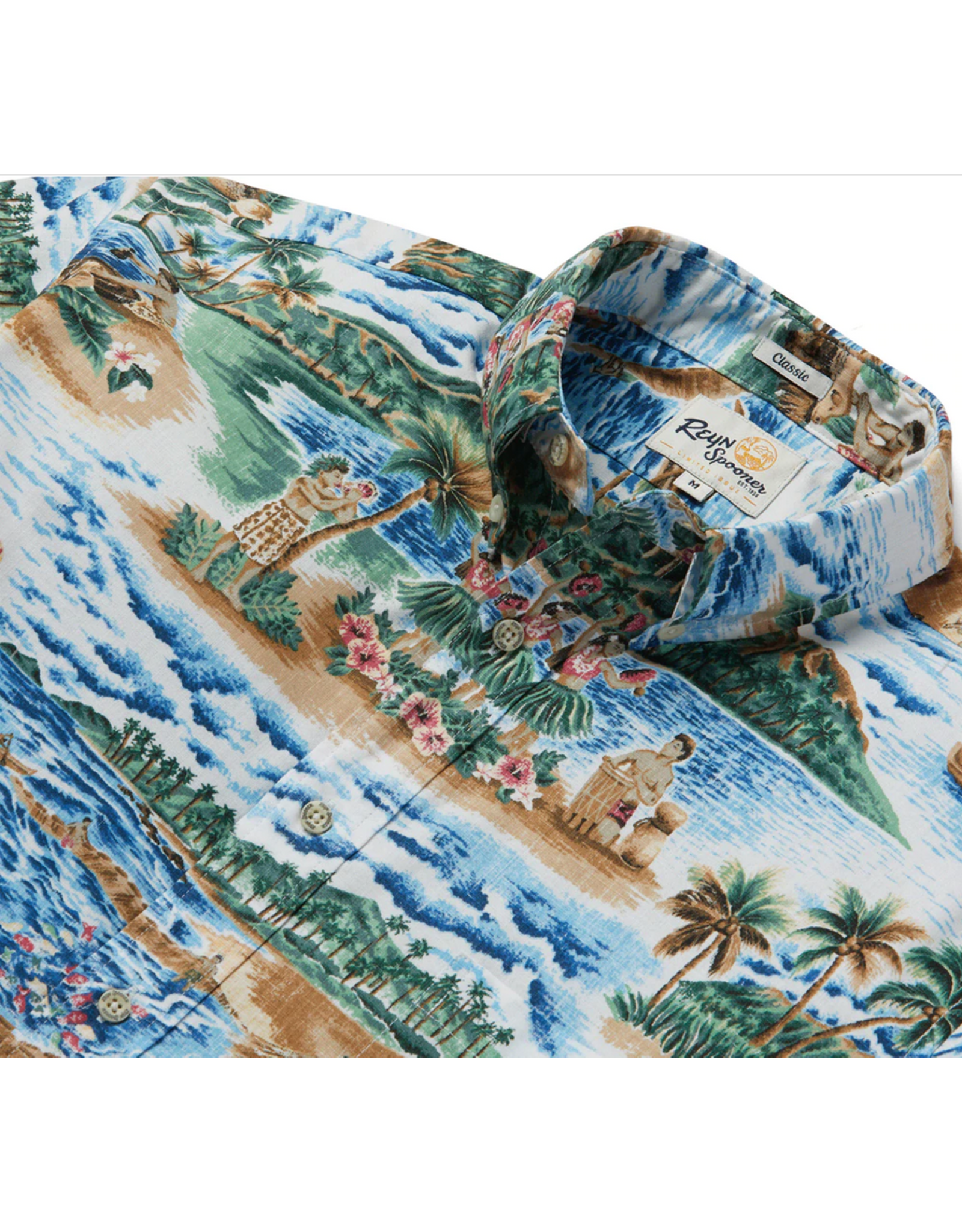 Reyn Spooner Reyn 543612522 Ohana Laua Classic Button Down White