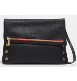 Hammitt Hammitt VIP Large Black Brushed Gold Red Zipper Handbag 10969
