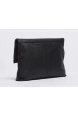 Hammitt Hammitt VIP Large Black Brushed Gold Red Zipper Handbag 10969