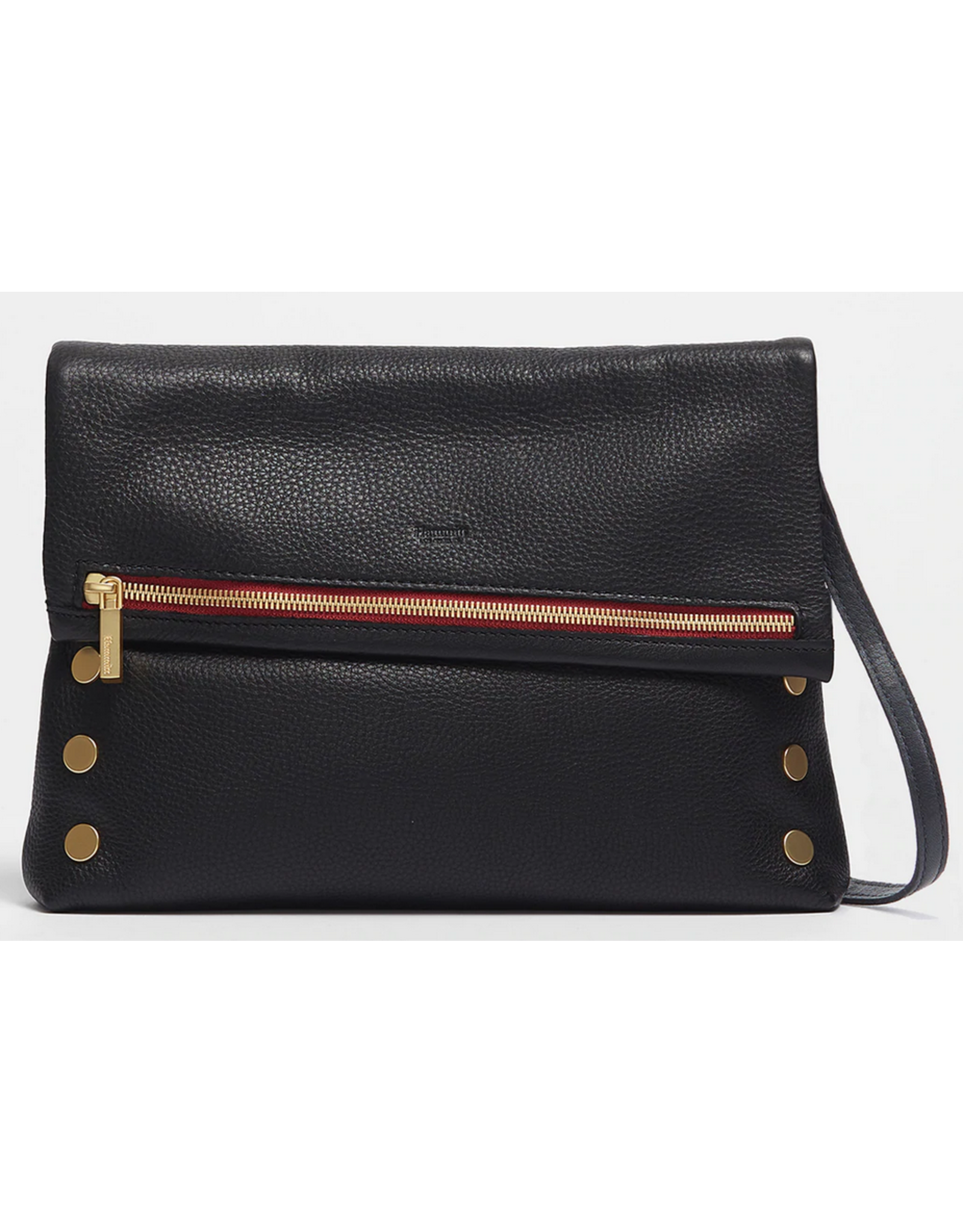 Hammitt Hammitt VIP Large Black Brushed Gold Red Zipper Handbag 10969