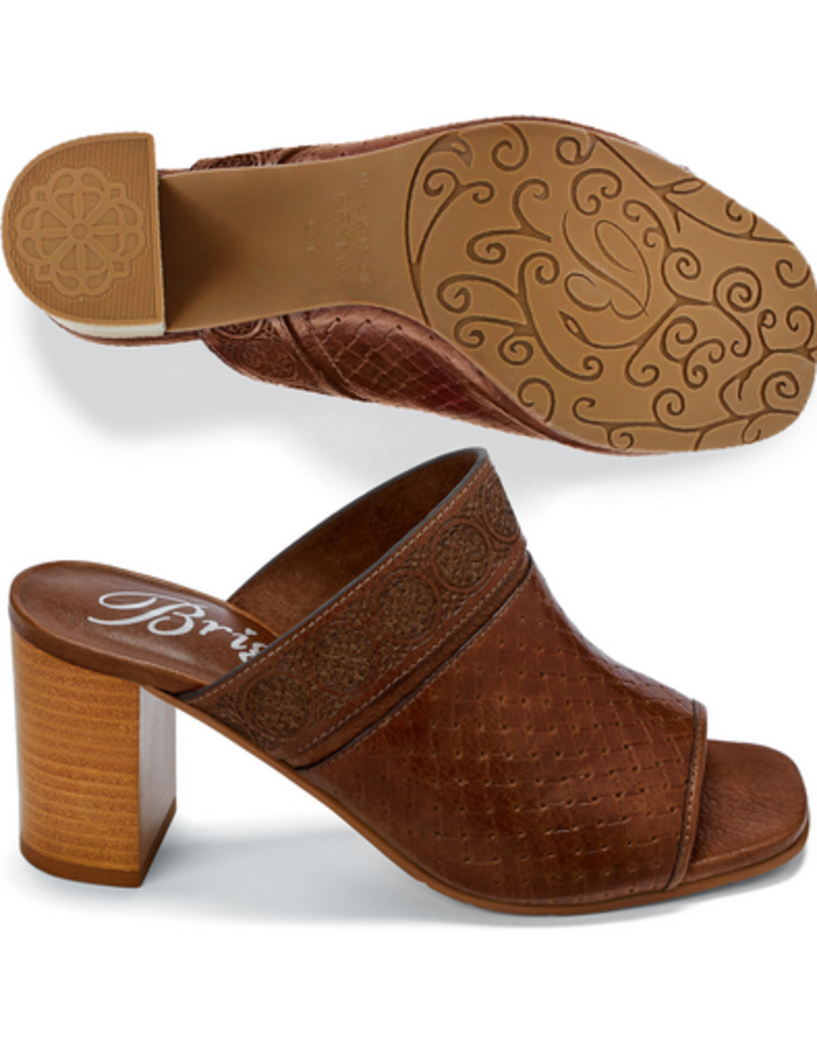 Brighton Brighton Reyna Whiskey Leather Slide OOL