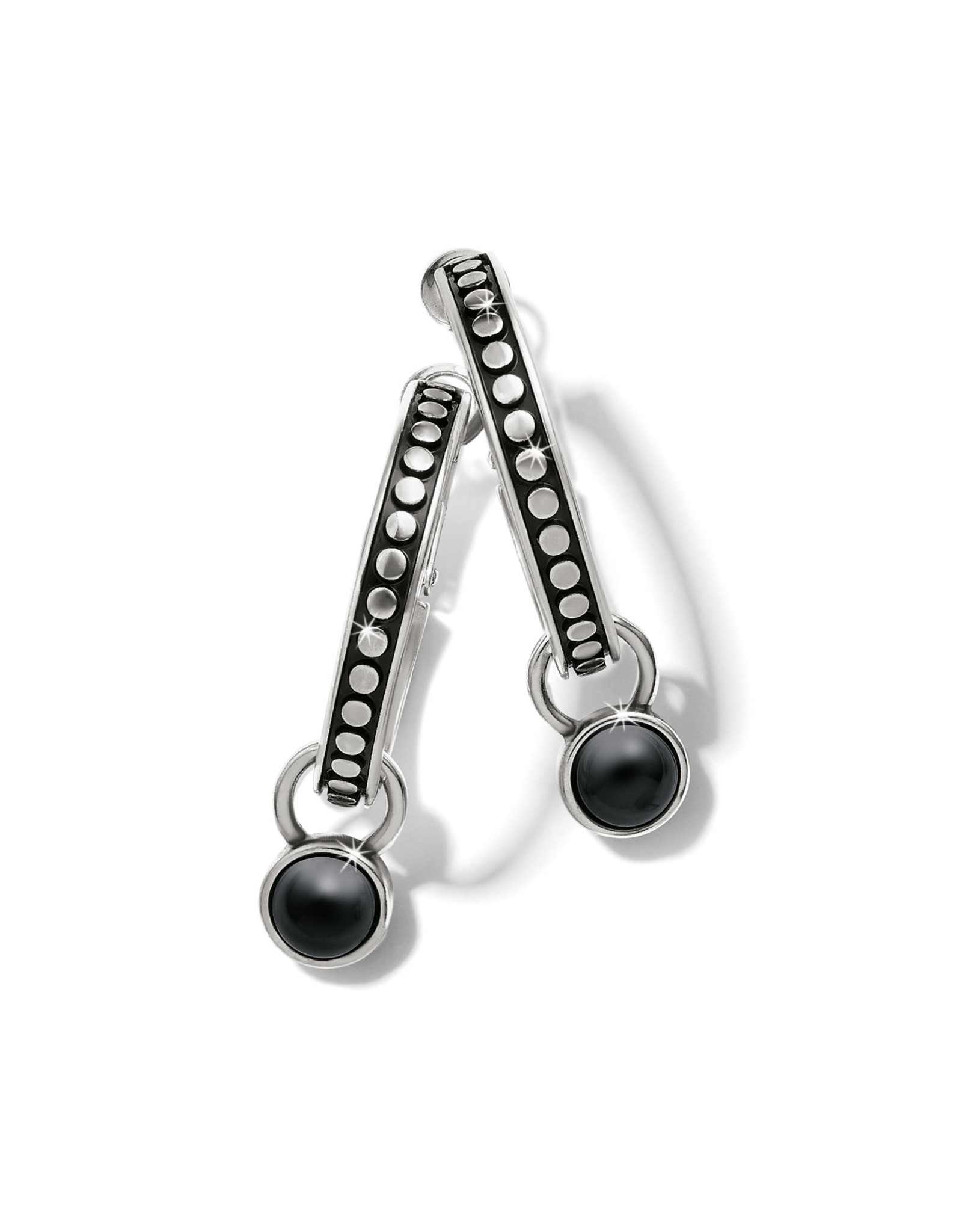 Brighton Brighton JA9279 Pebble Dot Onyx Reversible Hoop Earrings