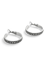 Brighton Brighton JA9279 Pebble Dot Onyx Reversible Hoop Earrings Brighton Brighton JA9279 Pebble Dot Onyx Reversible Hoop Earrings