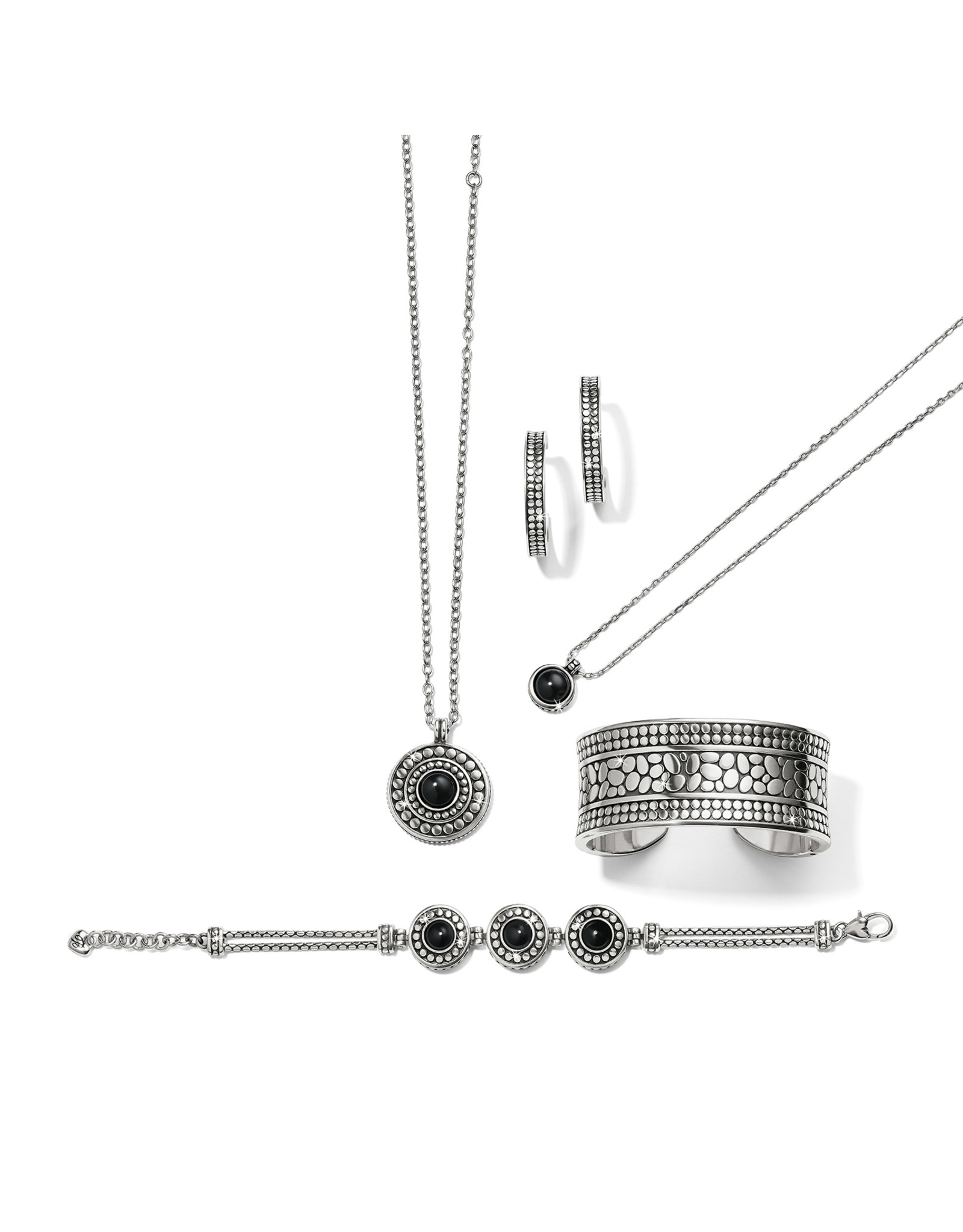 Brighton Brighton JM7298 Pebble Dot Onyx Cab Reversible Necklace