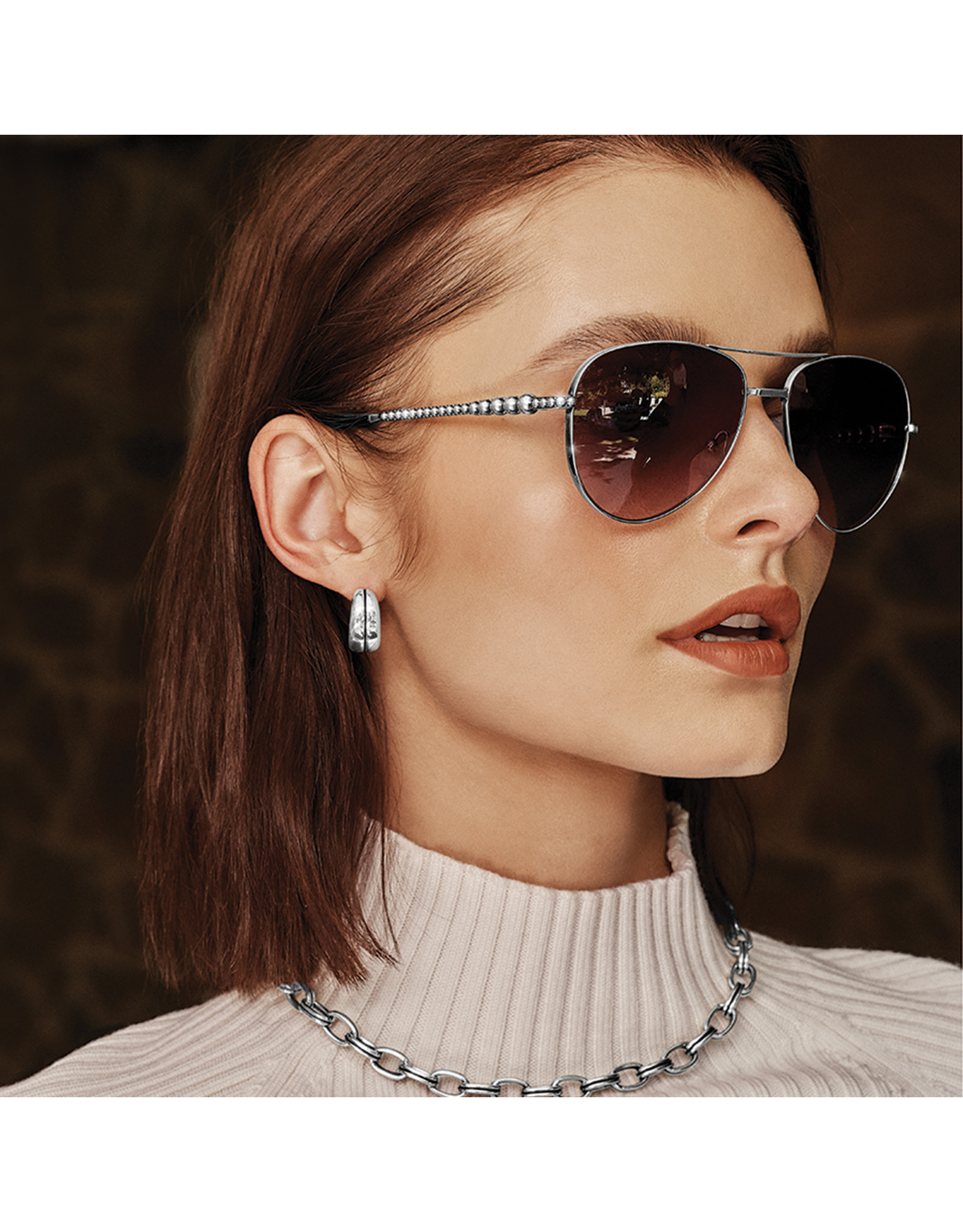 Brighton Brighton JA9100 Pretty Tough Groove Leverback Hoop Earrings