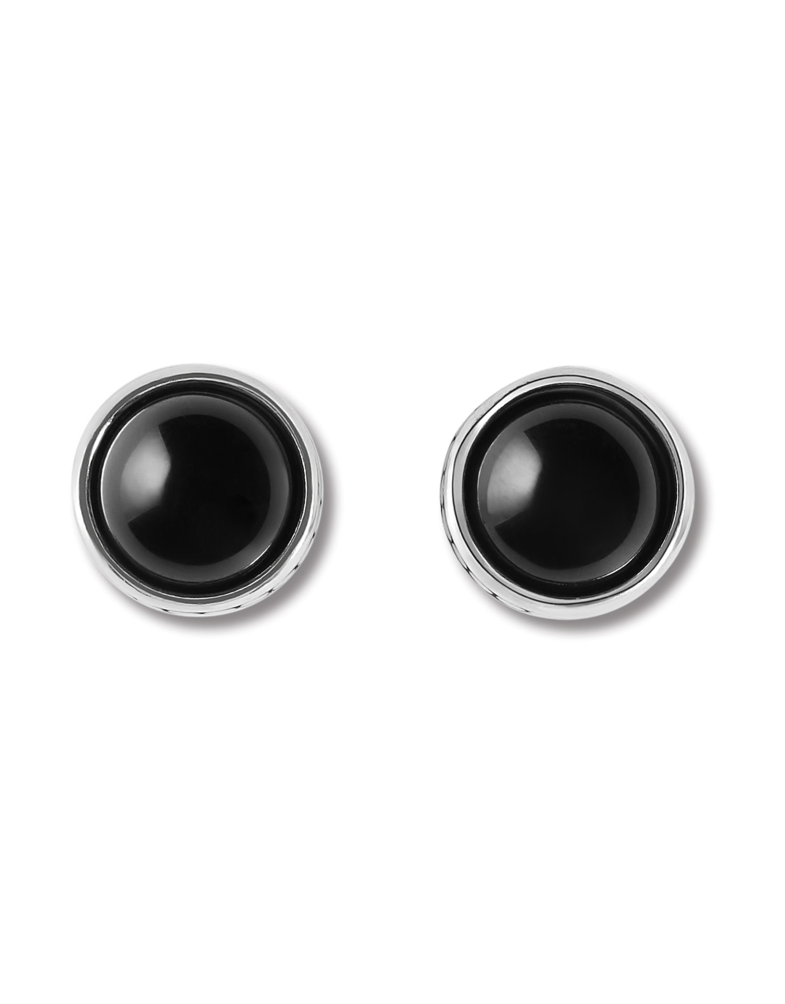 Brighton Brighton JA9300 Pebble Dot Onyx Cab Post Earrings
