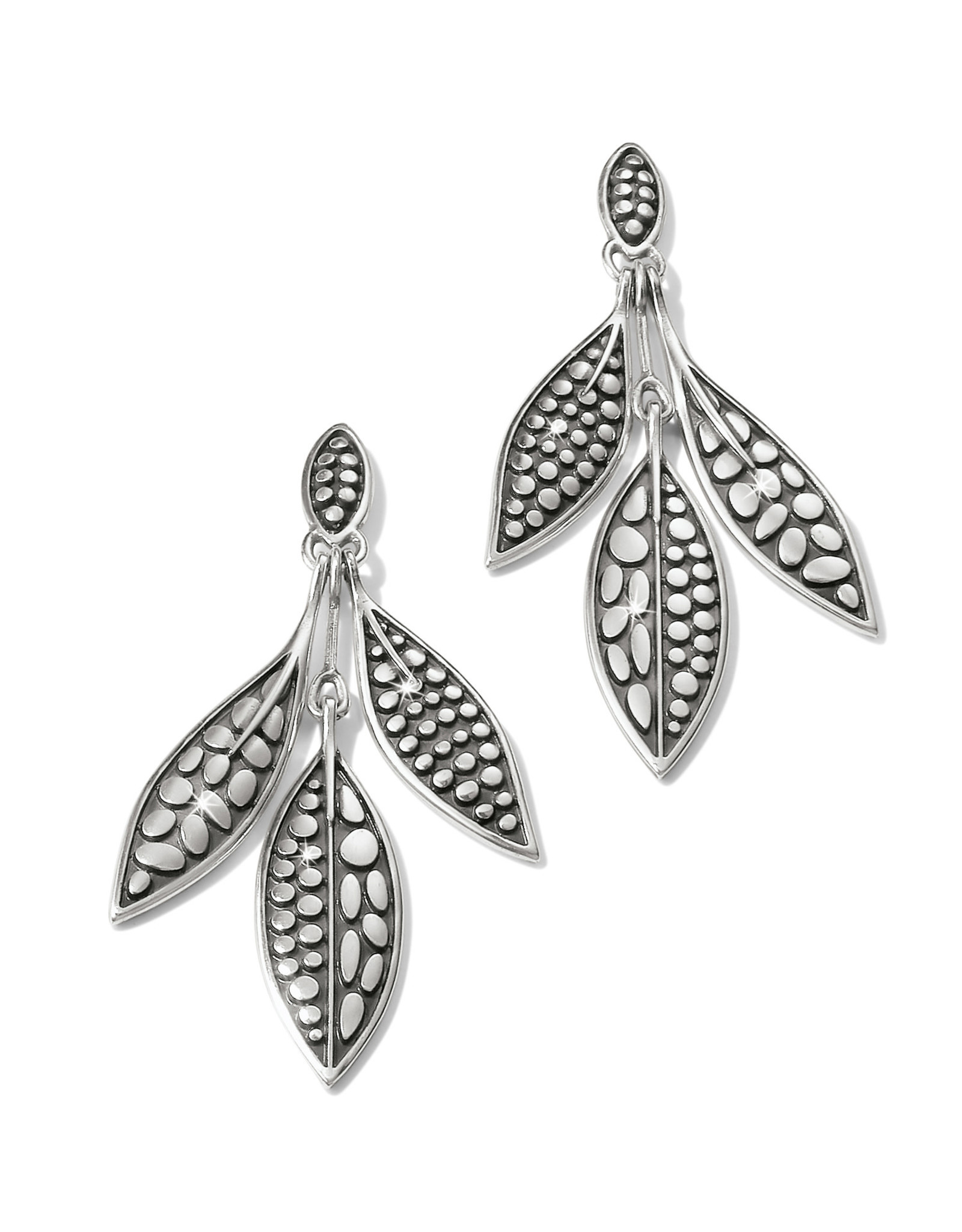 Brighton Brighton JA9280 Pebble Leaf Trio Post Drop Earrings