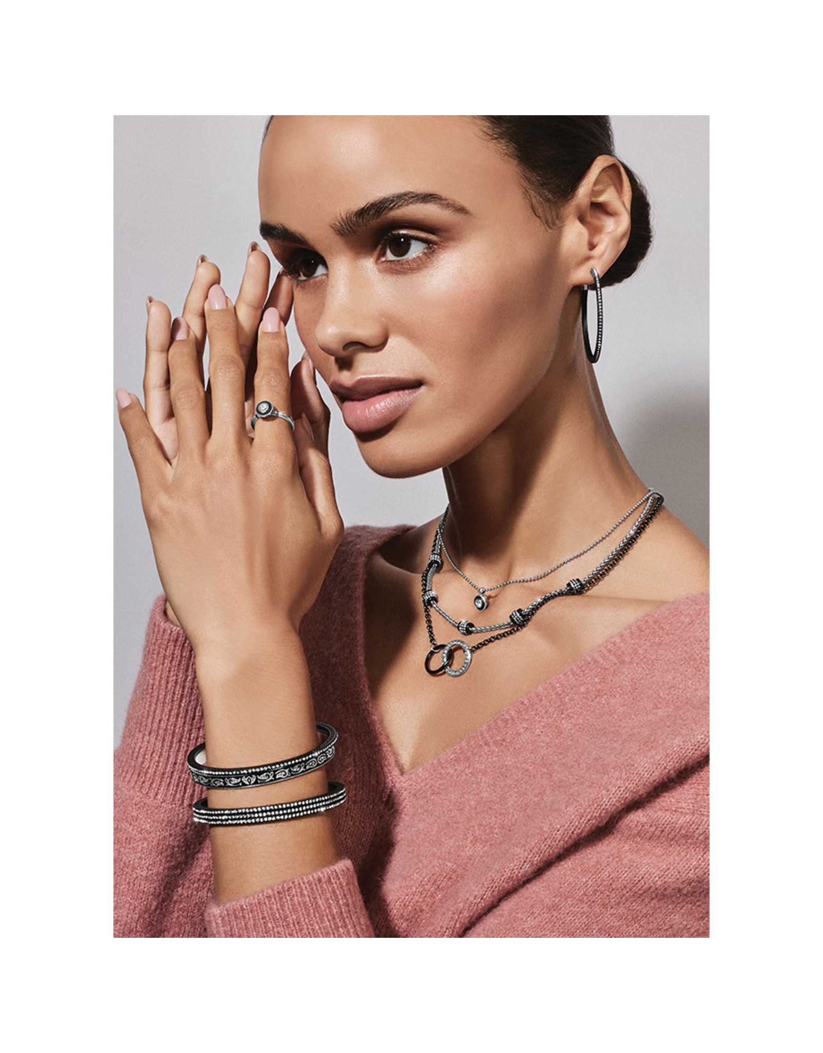 Brighton Brighton JA8393 Meridian Eclipse Large Hoop Earrings