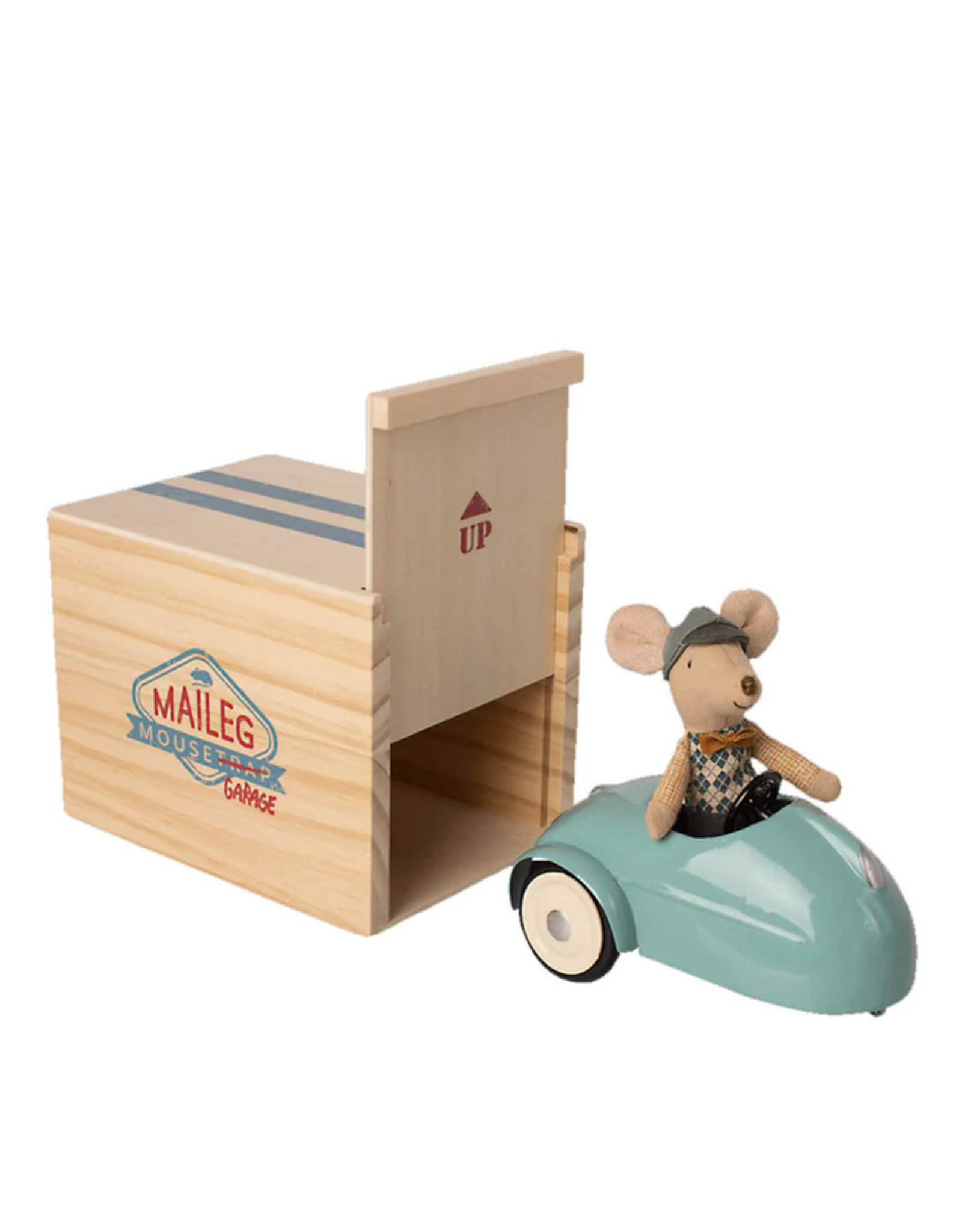 Maileg Maileg 16-0727-00 Mouse Car with Garage Blue