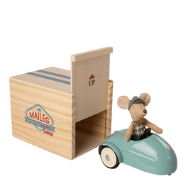 Maileg Maileg 16-0727-00 Mouse Car with Garage Blue