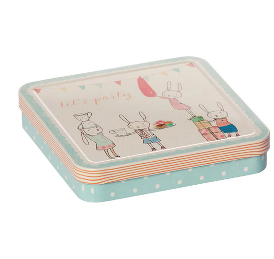Springdale Box Maileg 20-6003-00 Let’s Party Blue Metal Box - The Mercantile at Springdale