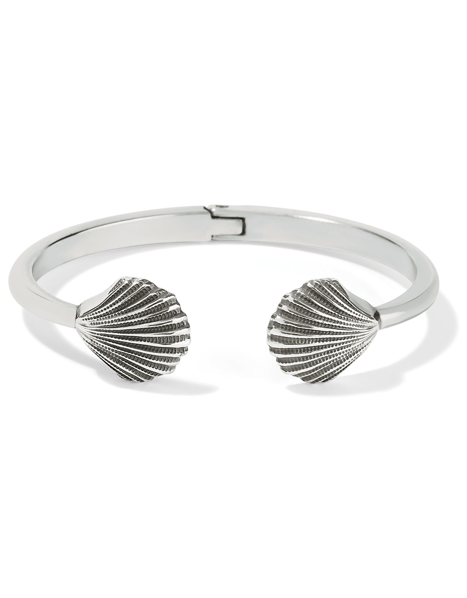 Brighton Brighton JF0061 Silver Shells Hinged Bangle