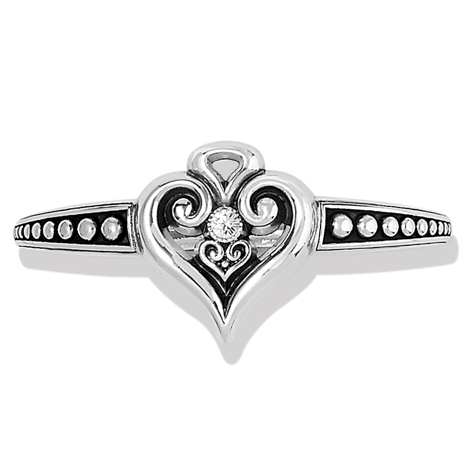 Brighton JF0077 Alcazar Heart Glint Hinged Bangle - The