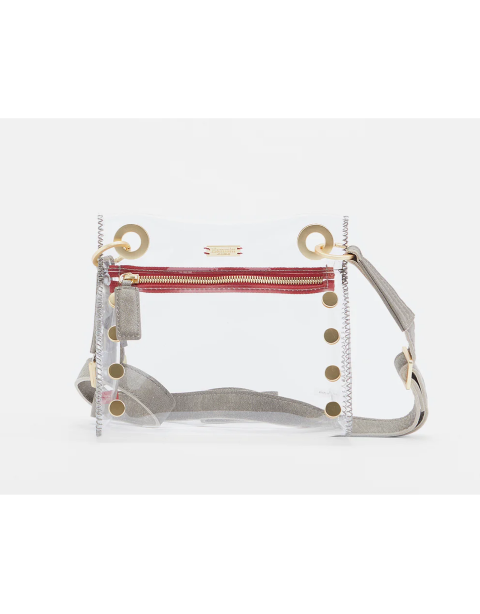 Hammitt Hammitt  Tony Small Clear Pewter Red Zipper 14145
