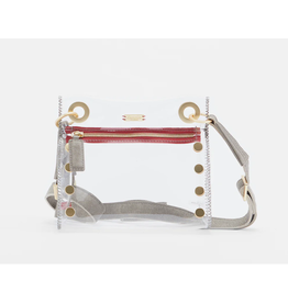 Hammitt Hammitt  Tony Small Clear Pewter Red Zipper 14145