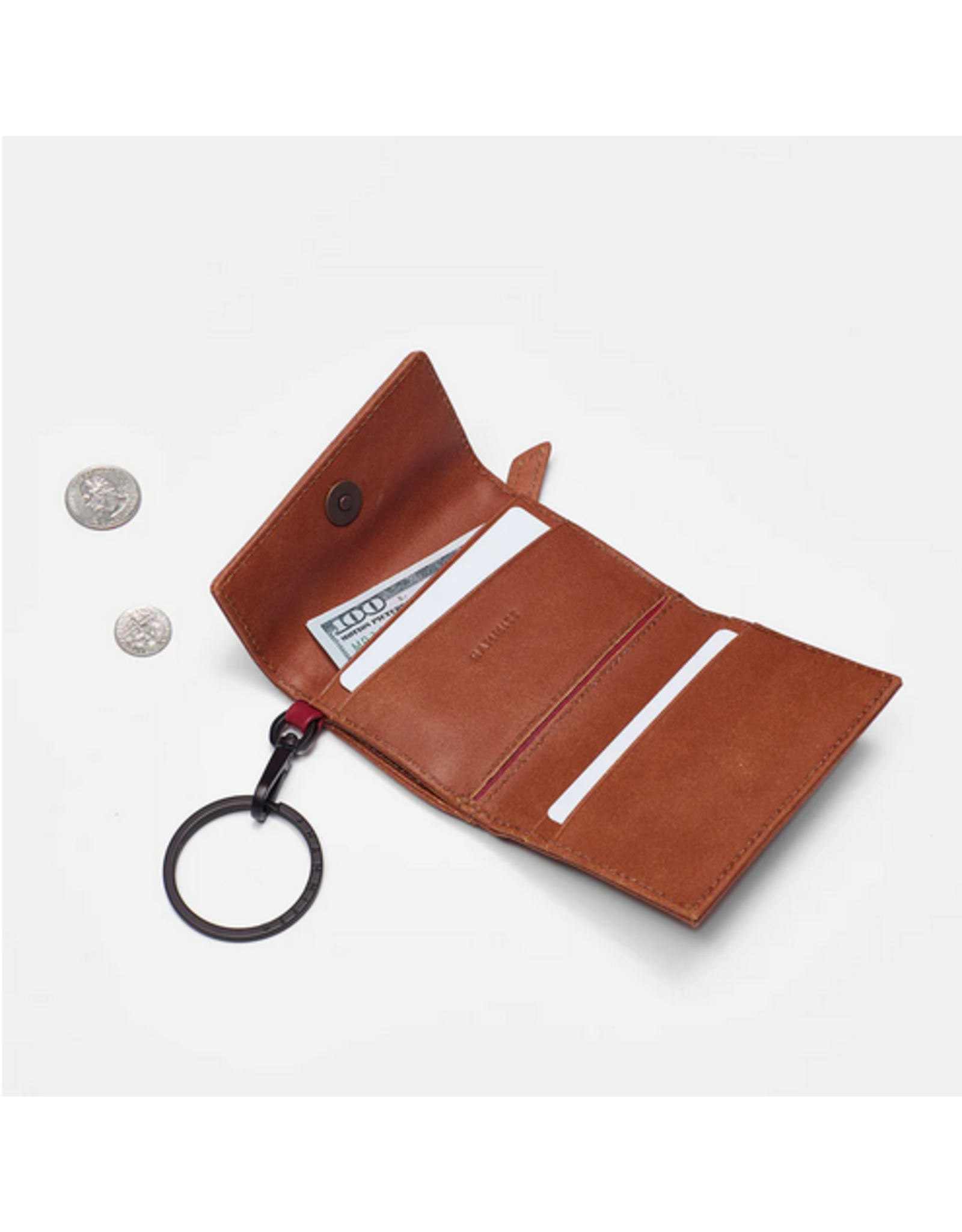 Hammitt Hammitt Royce Key Wallet Saddle Brown 16612