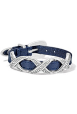 Brighton Brighton 07903F Kriss Kross Etched Bandit Bracelet French Blue Brighton Brighton 07903F Kriss Kross Etched Bandit Bracelet French Blue