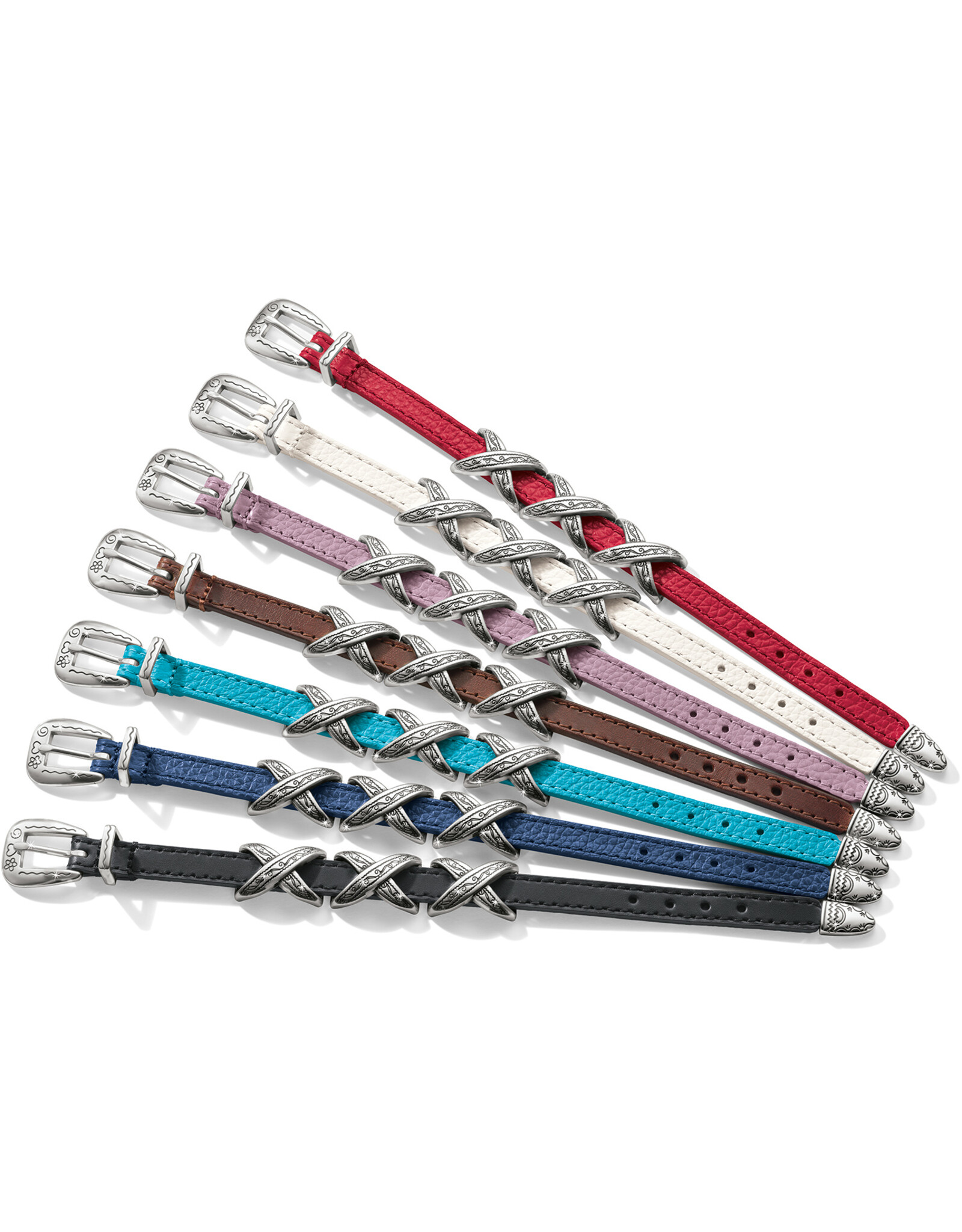 Brighton Brighton 07903F Kriss Kross Etched Bandit Bracelet French Blue