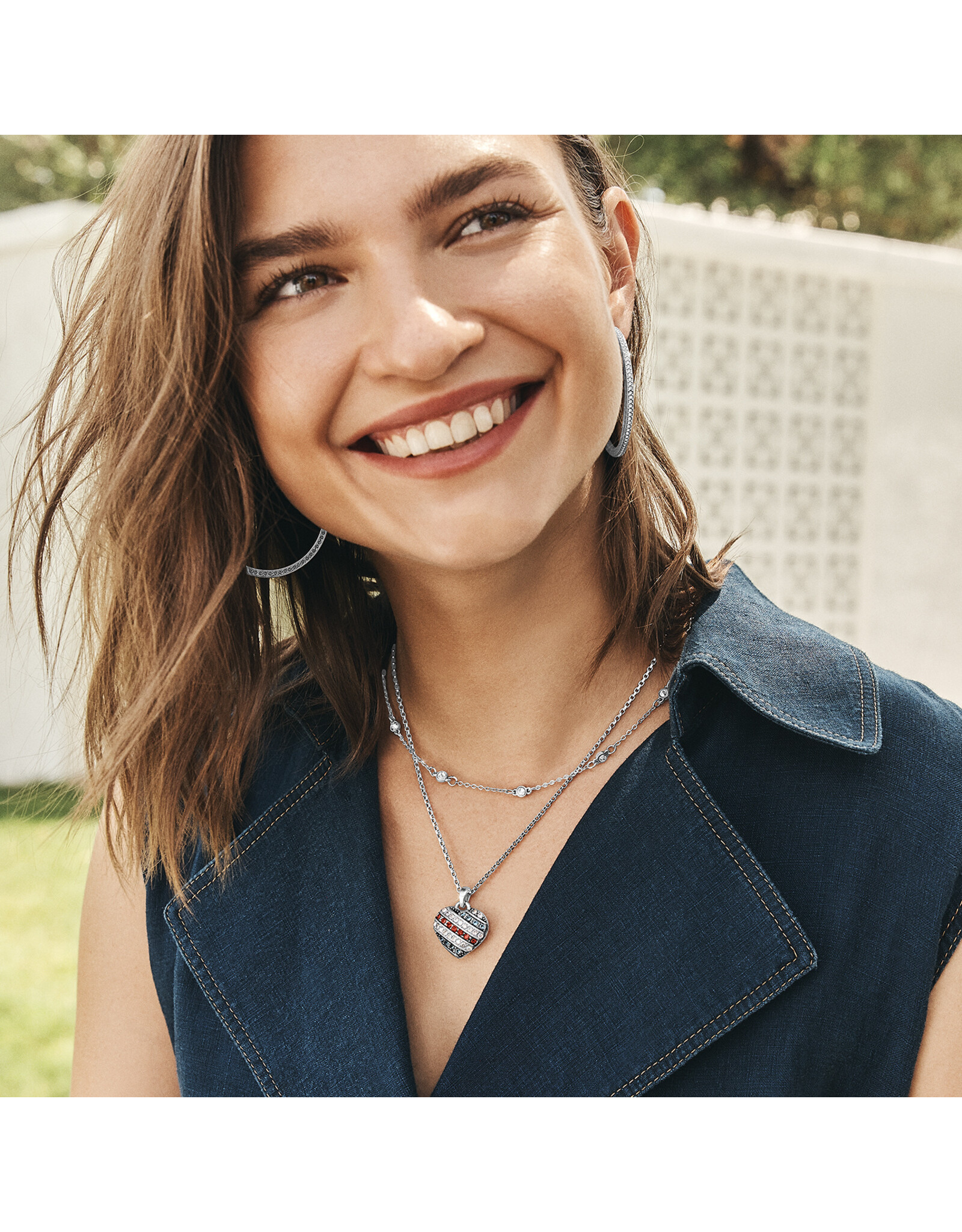 Brighton Brighton JN4792 Americana Heart Necklace