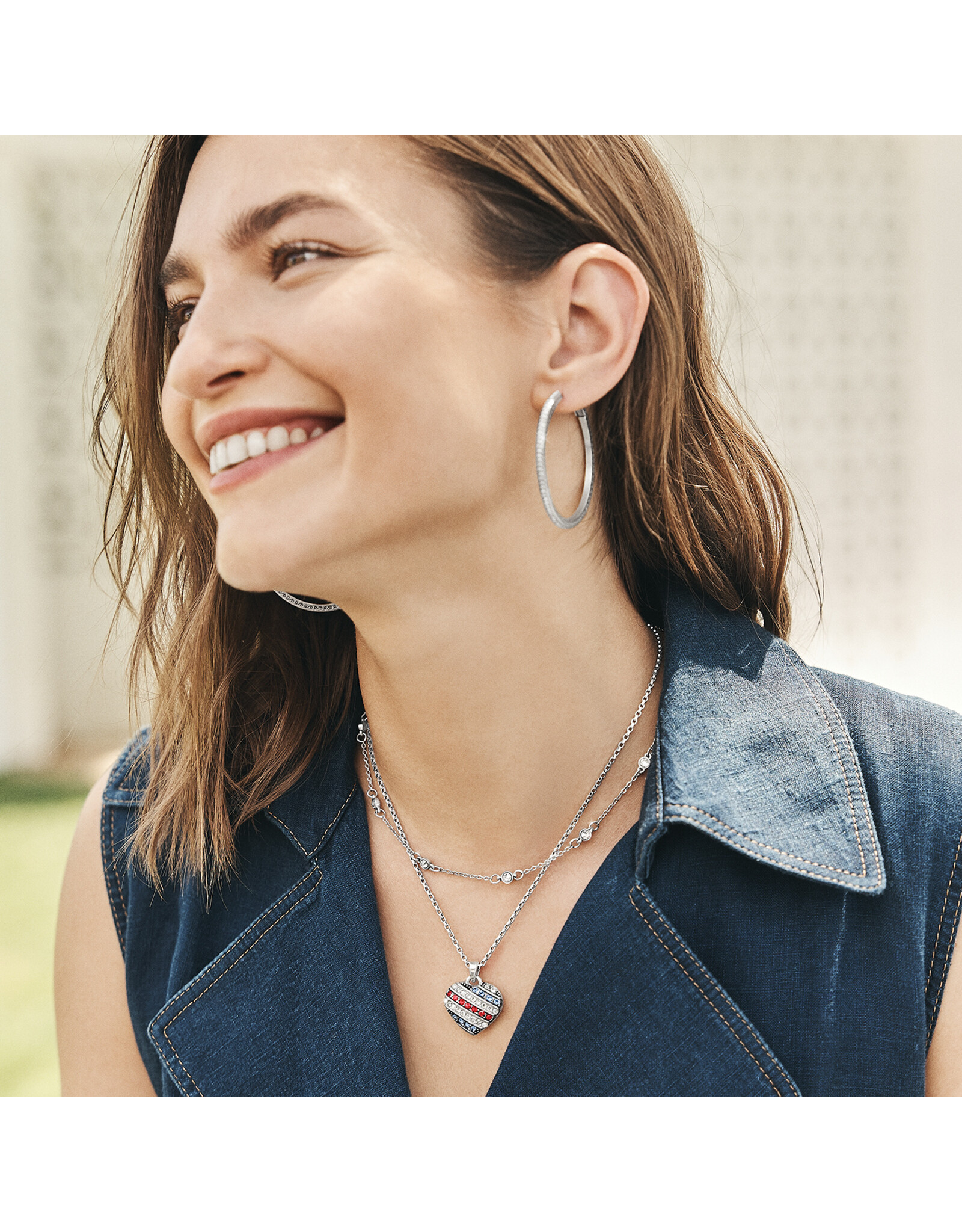 Brighton Brighton JN4792 Americana Heart Necklace
