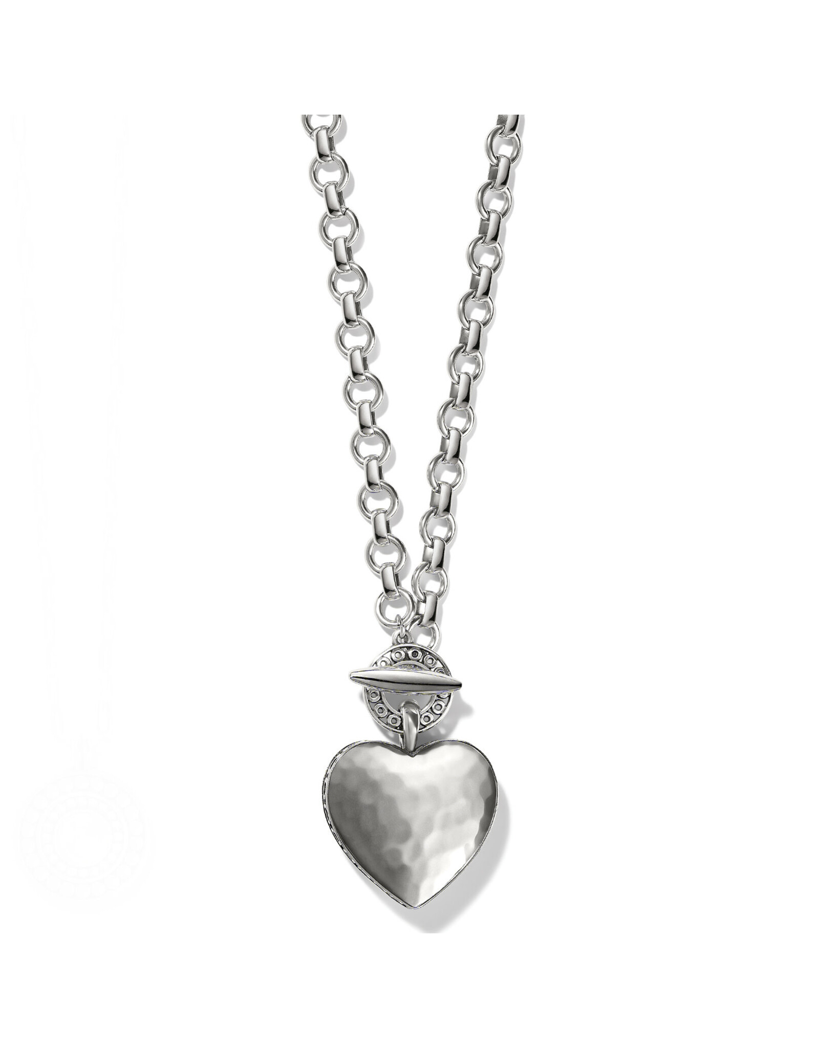 Brighton Brighton JM7441 Inner Circle Heart Silver Toggle Necklace