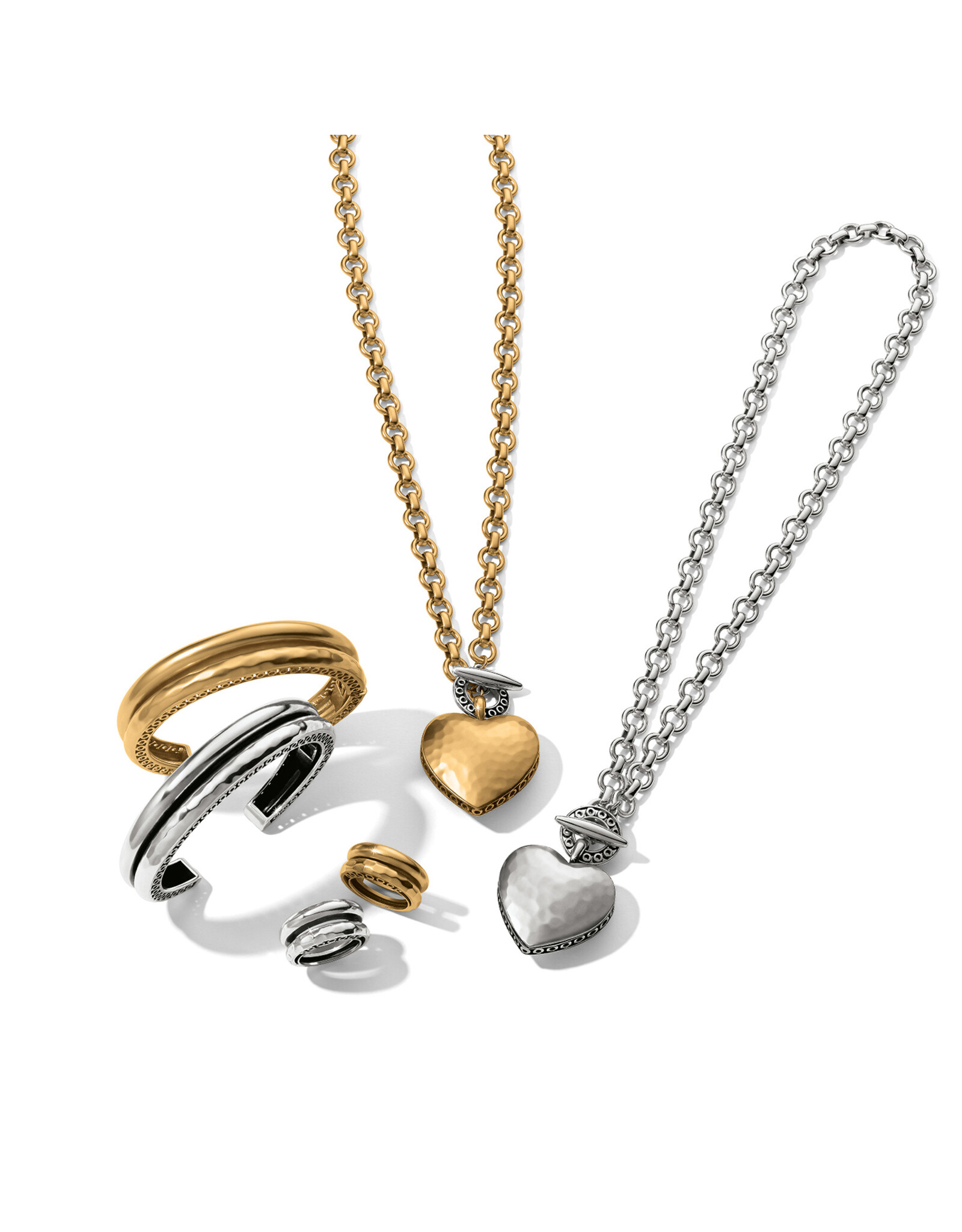 Brighton Brighton JM7441 Inner Circle Heart Silver Toggle Necklace