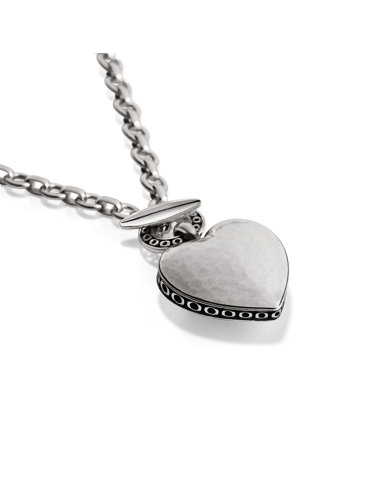 Brighton Brighton JM7441 Inner Circle Heart Silver Toggle Necklace
