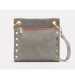 Hammitt Hammitt Tony Medium Pewter Brushed Gold Red Zipper Handbag 13064