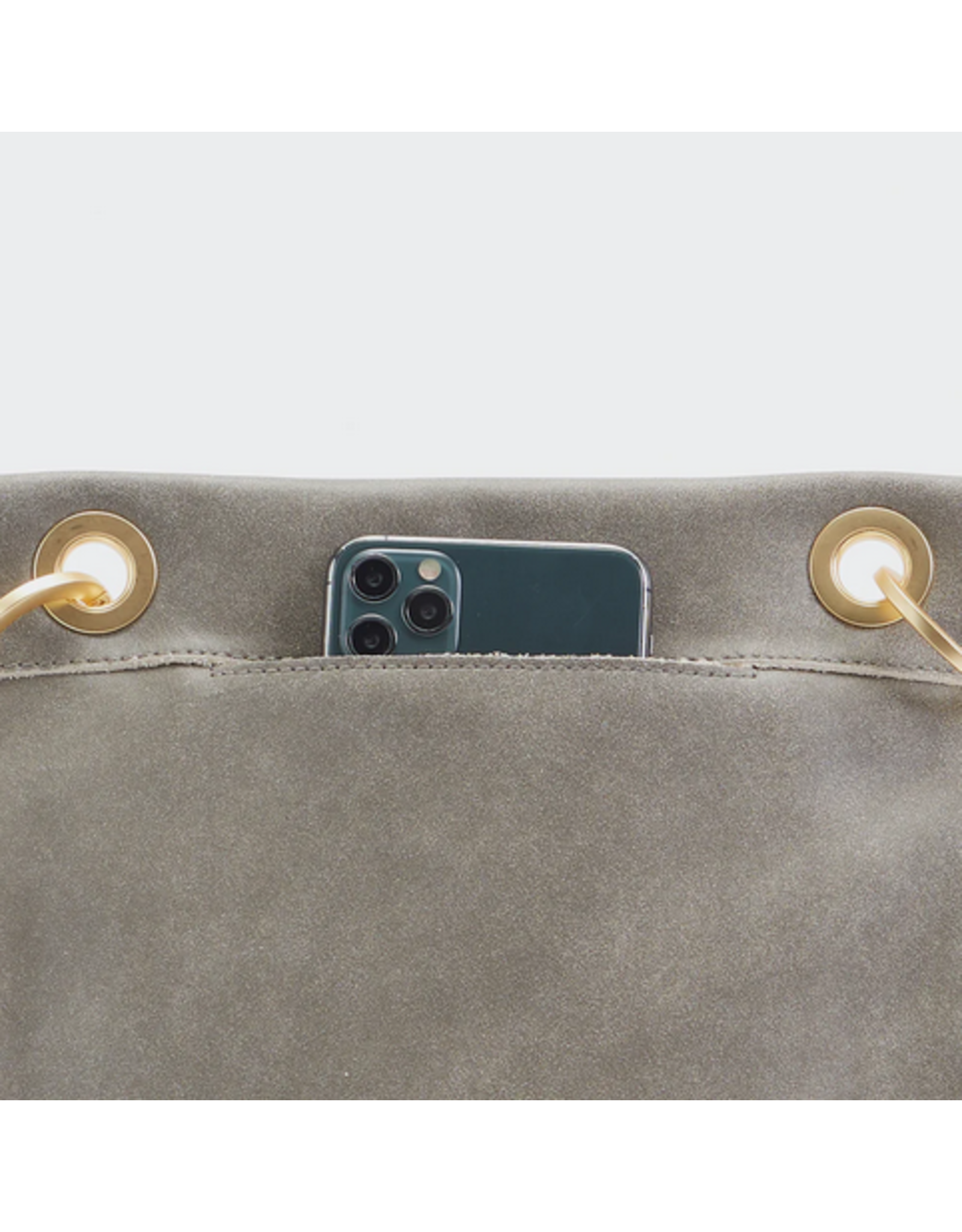 Hammitt Hammitt Tony Medium Pewter Brushed Gold Red Zipper Handbag 13064