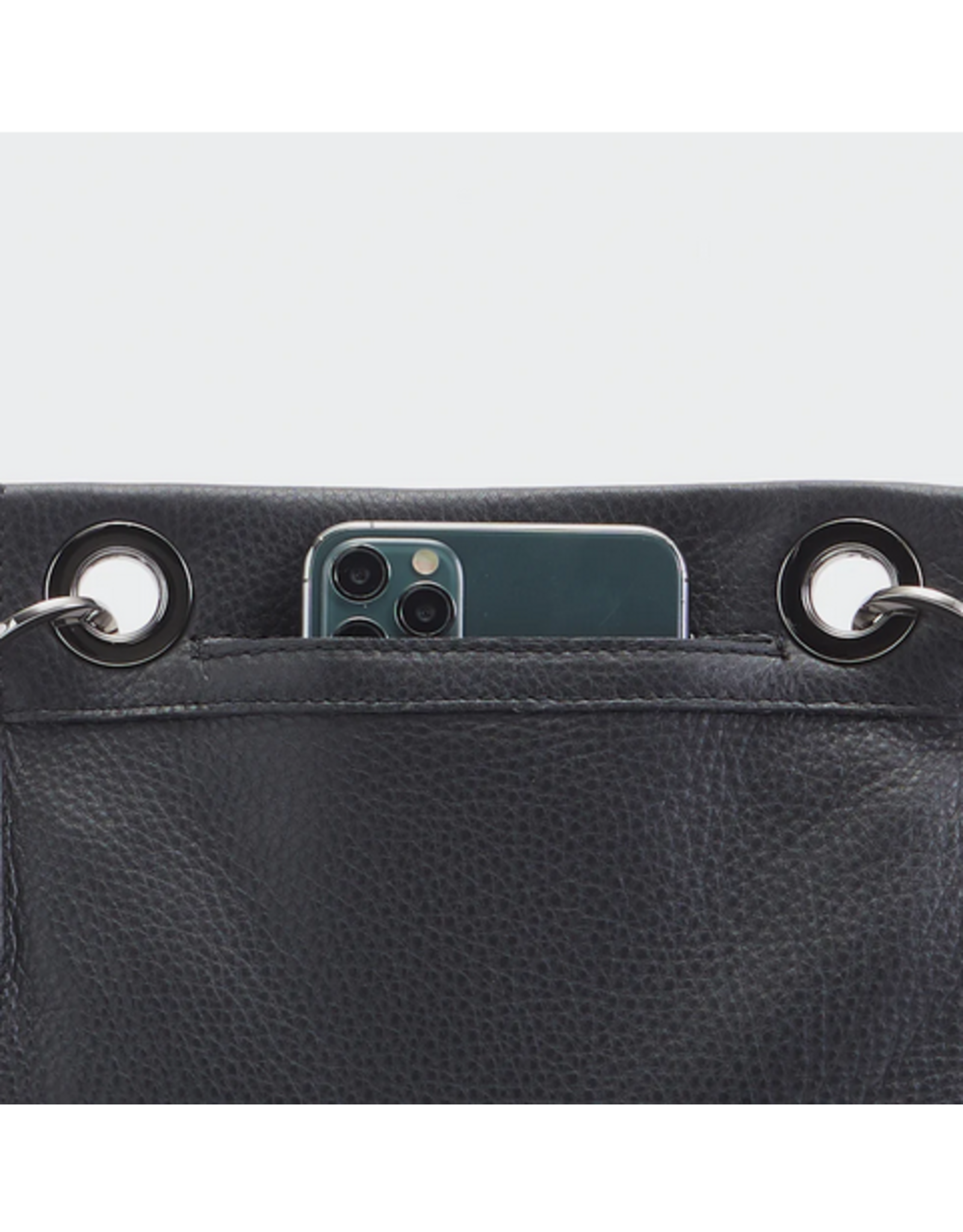Hammitt 7025 Tony Small Black Gunmetal Handbag - The