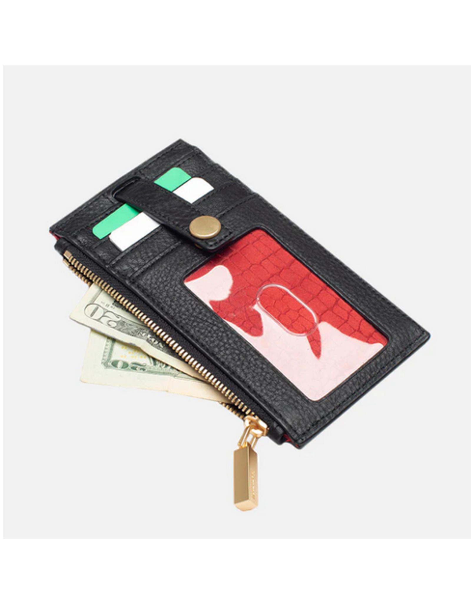 Hammitt Hammitt  210 West Black Brushed Gold Card Holder 11048