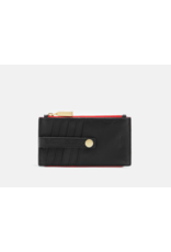 Hammitt Hammitt  210 West Black Brushed Gold Red Zip Card Holder 11048