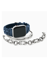 Brighton Brighton W2042D Sutton French Blue Braid Leather Apple Band Navy
