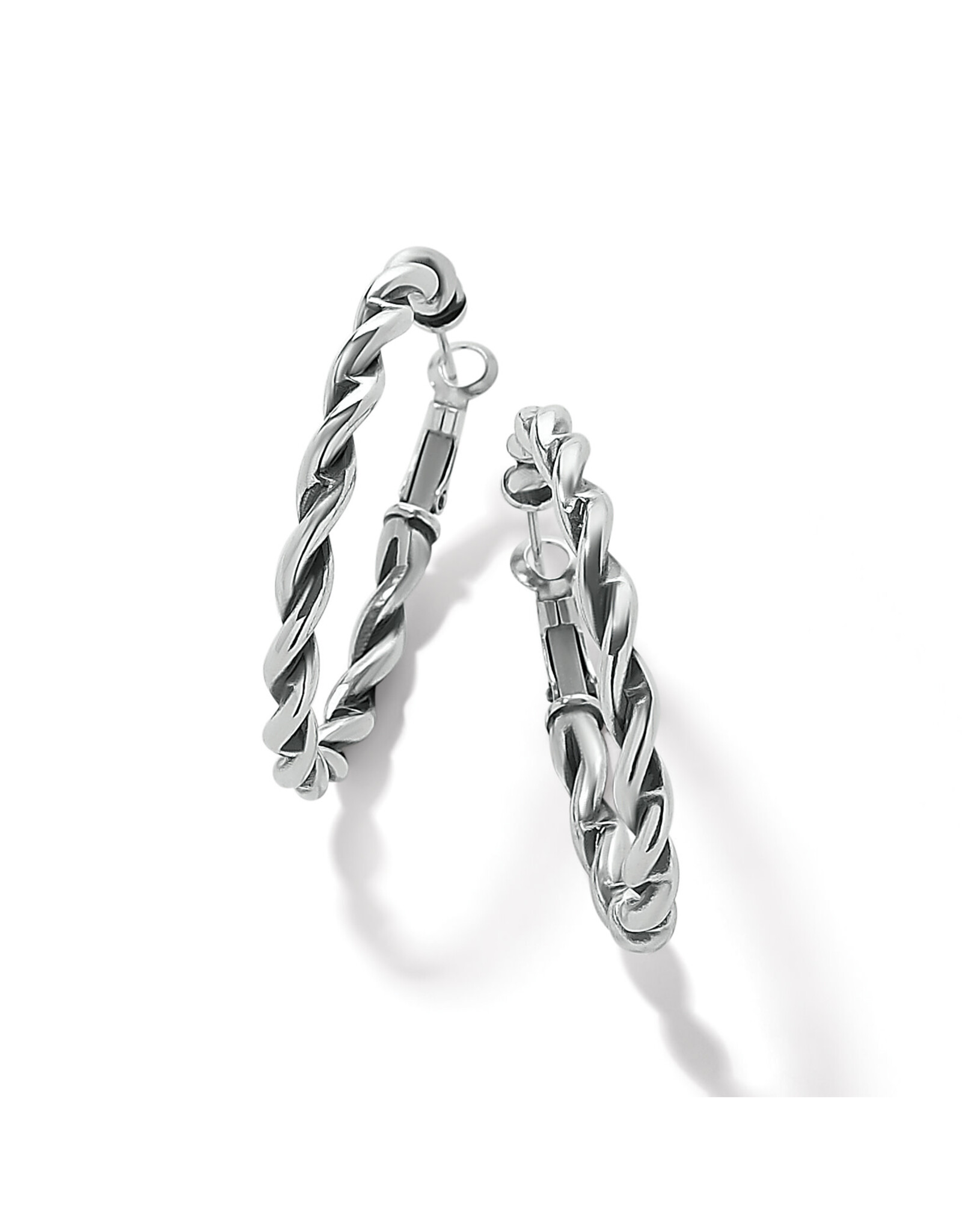 Brighton Brighton JA9893 Interlok Twist Oval Hoop Earring