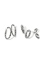 Brighton Brighton JA9893 Interlok Twist Oval Hoop Earring Brighton Brighton JA9893 Interlok Twist Oval Hoop Earring
