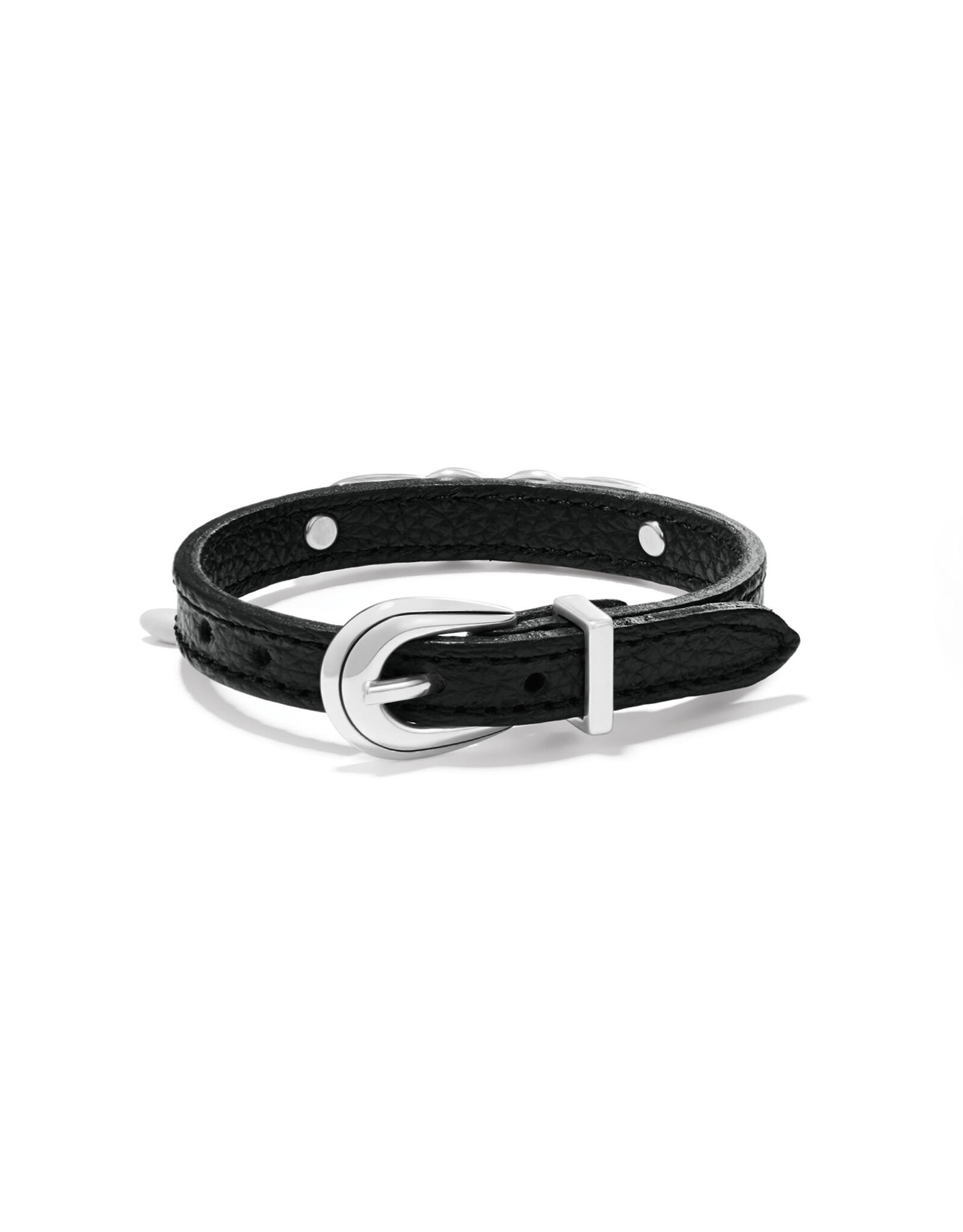 Brighton Brighton JF0119 Interlok Braid Black Leather Bracelet