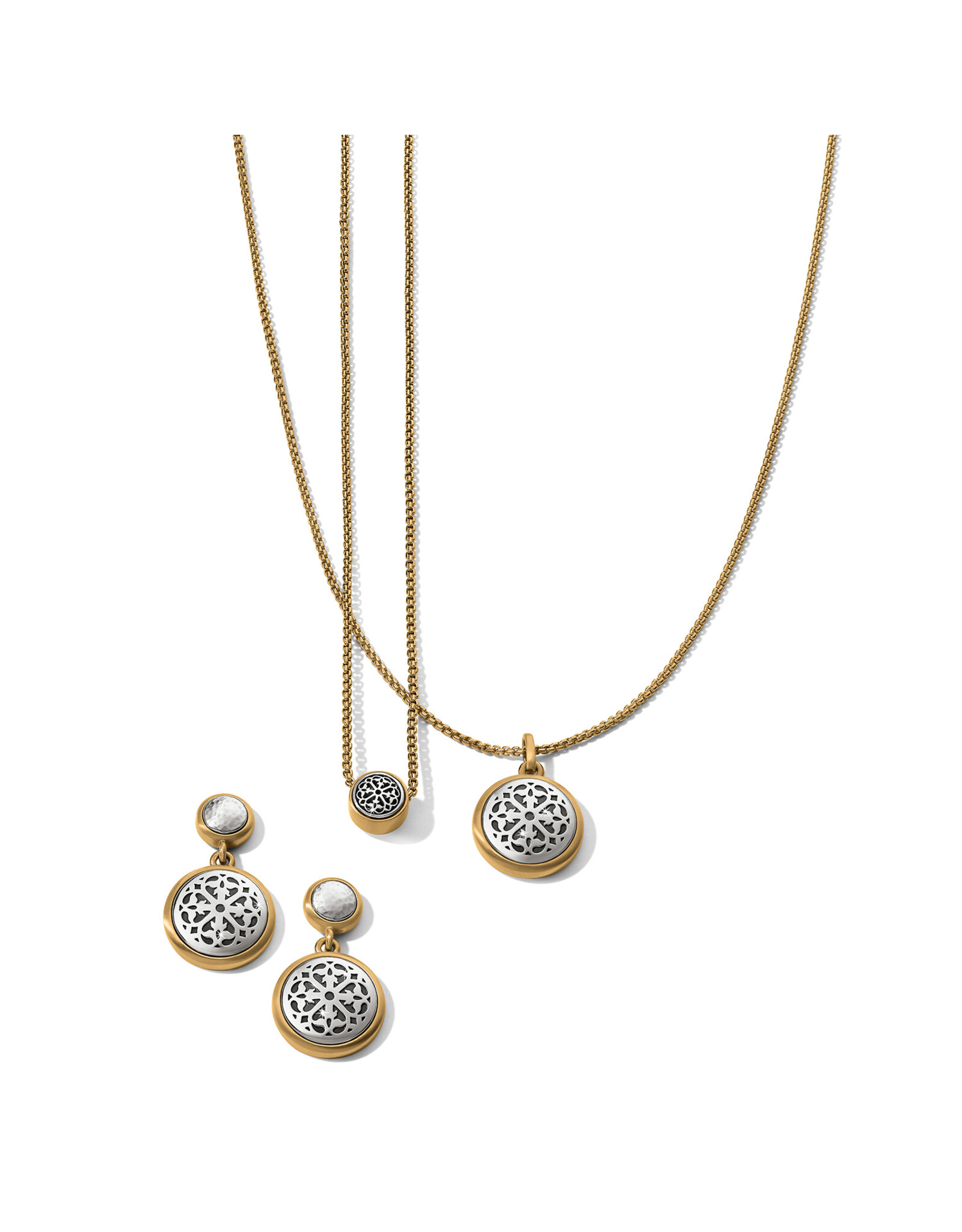Brighton Brighton JA9910 Ferrara Two Tone Luce Post Drop Earring