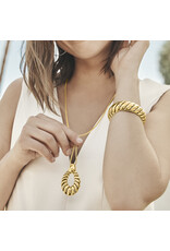 Brighton Brighton JM7445 Athena Gold Scalloped Convertible Necklace