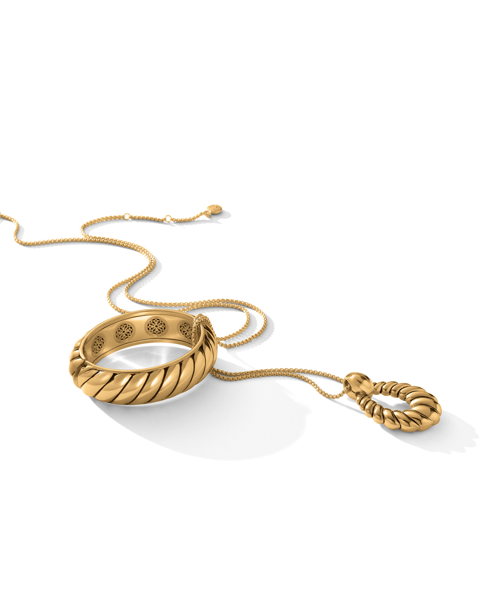 Brighton Brighton JM7445 Athena Gold Scalloped Convertible Necklace