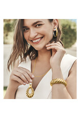 Brighton Brighton JM7445 Athena Gold Scalloped Convertible Necklace