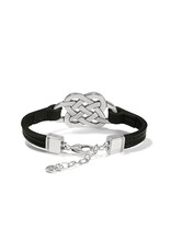 Brighton Brighton JF0099 Interlok Trellis Black Leather Bracelet